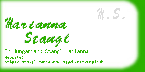 marianna stangl business card